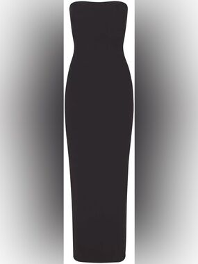 SKIMS Tube Black Pencil Maxi Skirt
